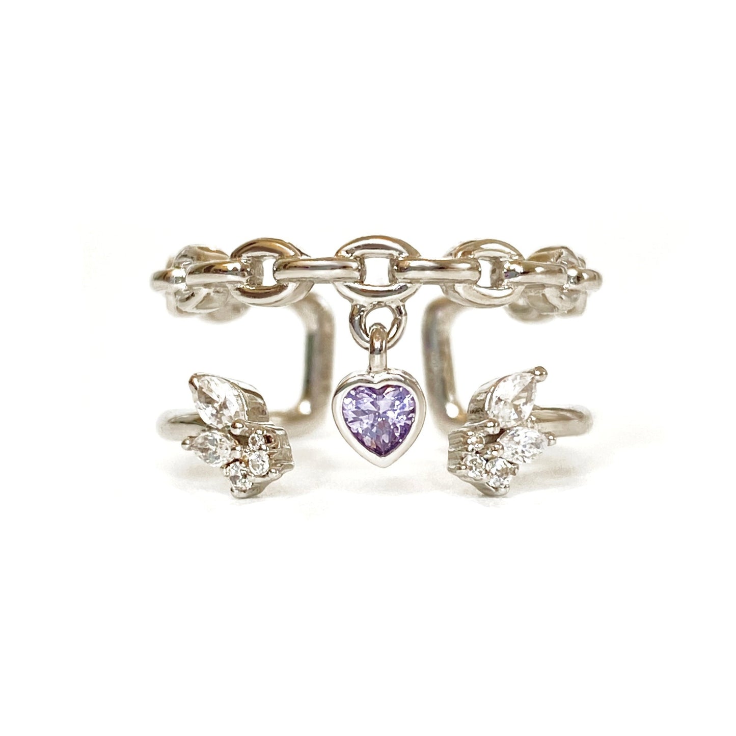 Guardian Angel Double Stack Ring (Chain Edition)