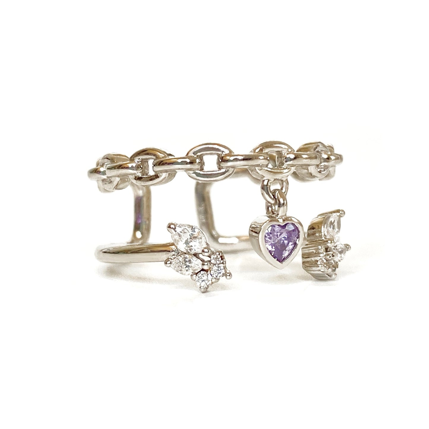 Guardian Angel Double Stack Ring (Chain Edition)