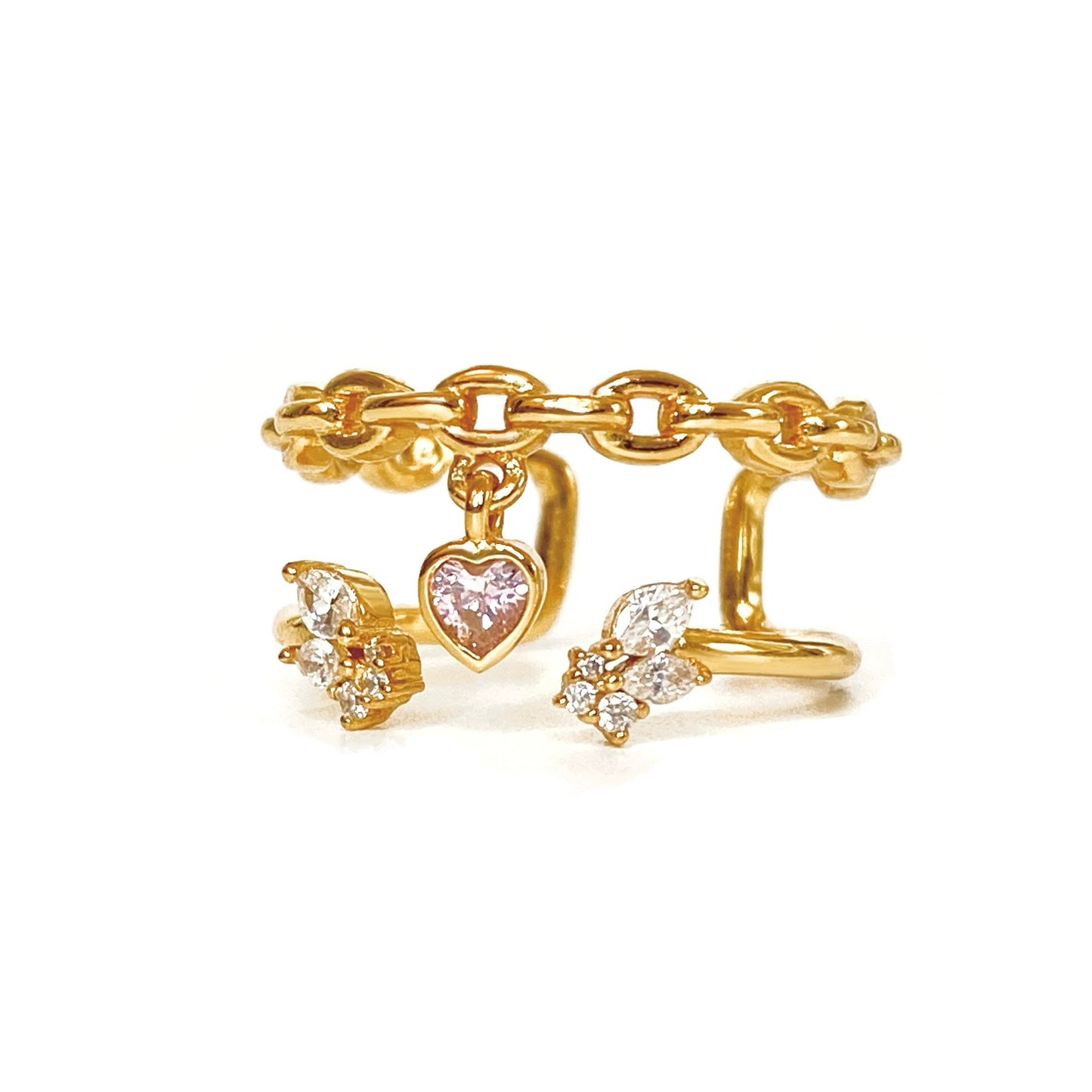 Guardian Angel Double Stack Ring (Chain Edition)