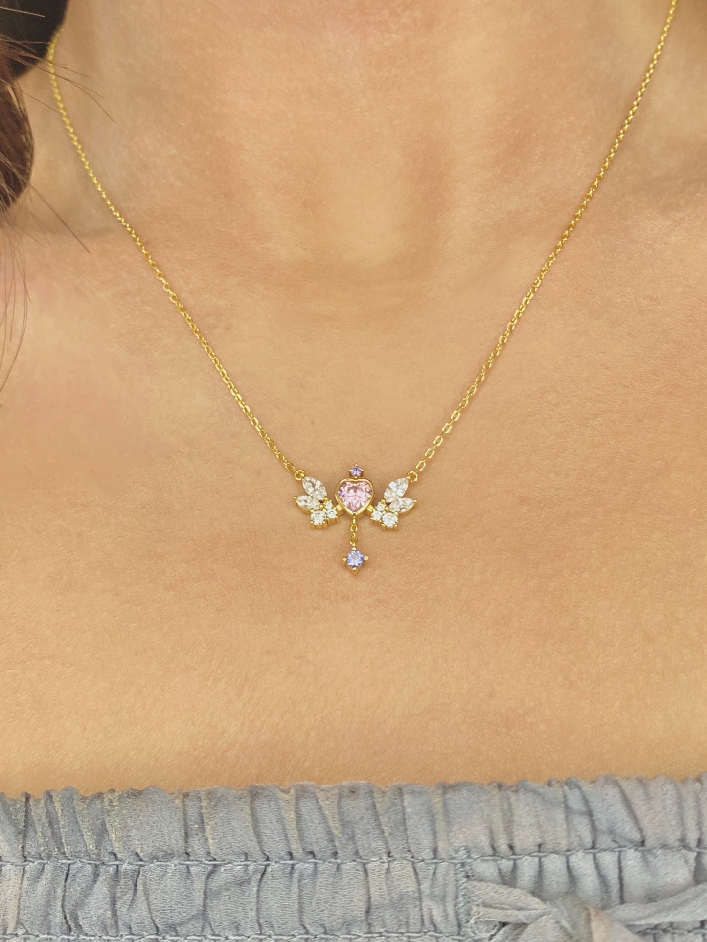 Guardian Angel Dainty Pendant Necklace