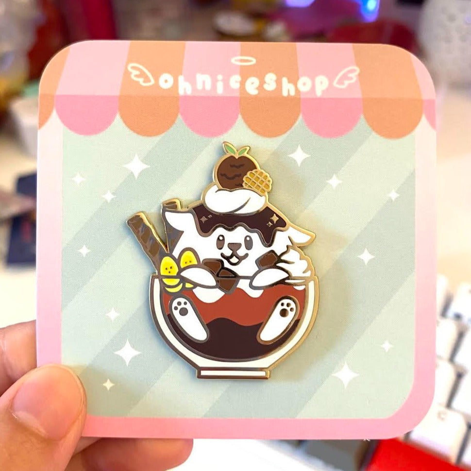 Enamel Pin | Pupbingsu - Chocolate