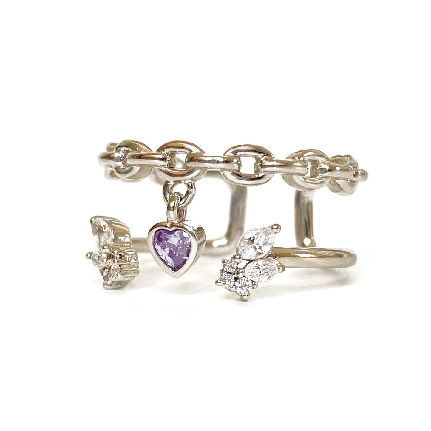 (PREORDER) Guardian Angel Double Stack Ring (Chain Edition)