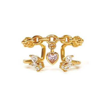 (PREORDER) Guardian Angel Double Stack Ring (Chain Edition)