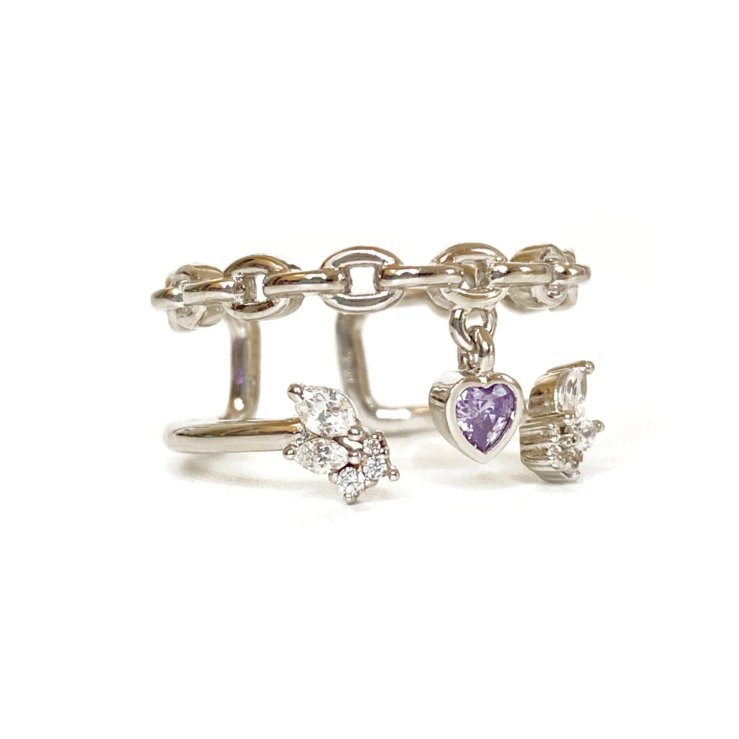 (PREORDER) Guardian Angel Double Stack Ring (Chain Edition)