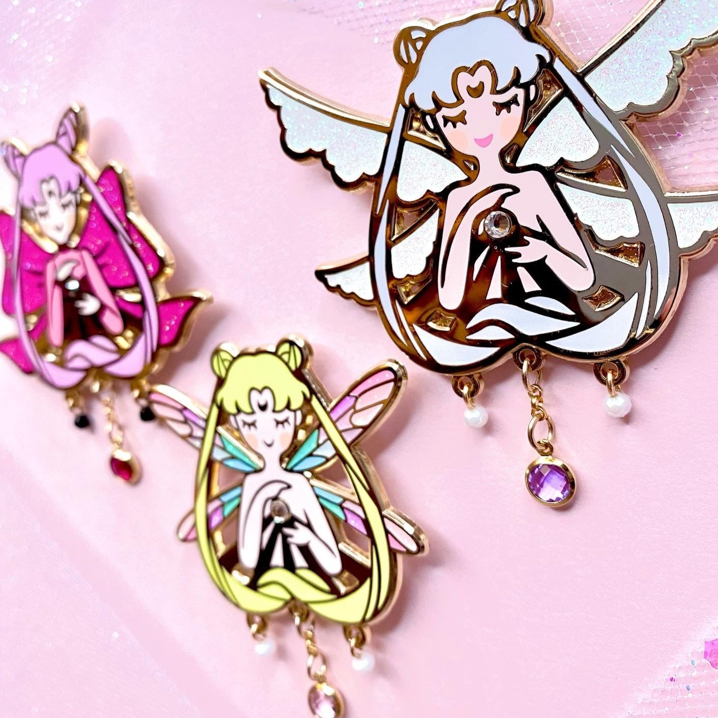 Sailor Moon Pin-Up Waifu outlet Enamel Pin Full Set