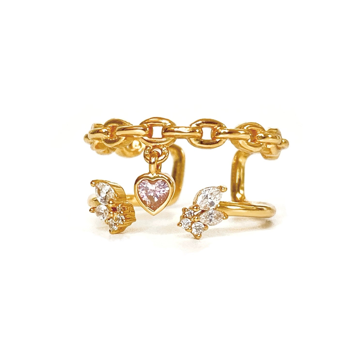 (PREORDER) Guardian Angel Double Stack Ring (Chain Edition)