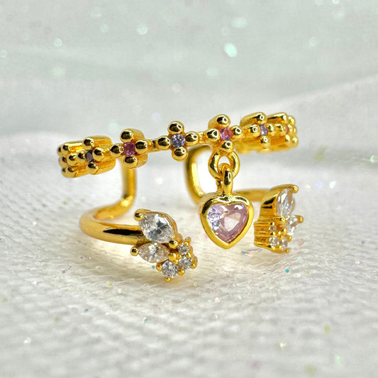 Guardian Angel Double Stack Ring (Bejeweled Edition)