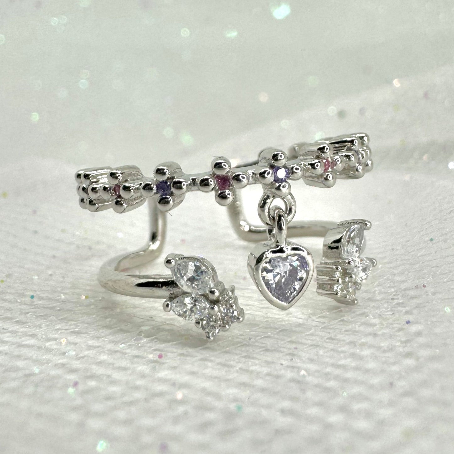 Guardian Angel Double Stack Ring (Bejeweled Edition)