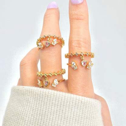 Guardian Angel Double Stack Ring (Bejeweled Edition)