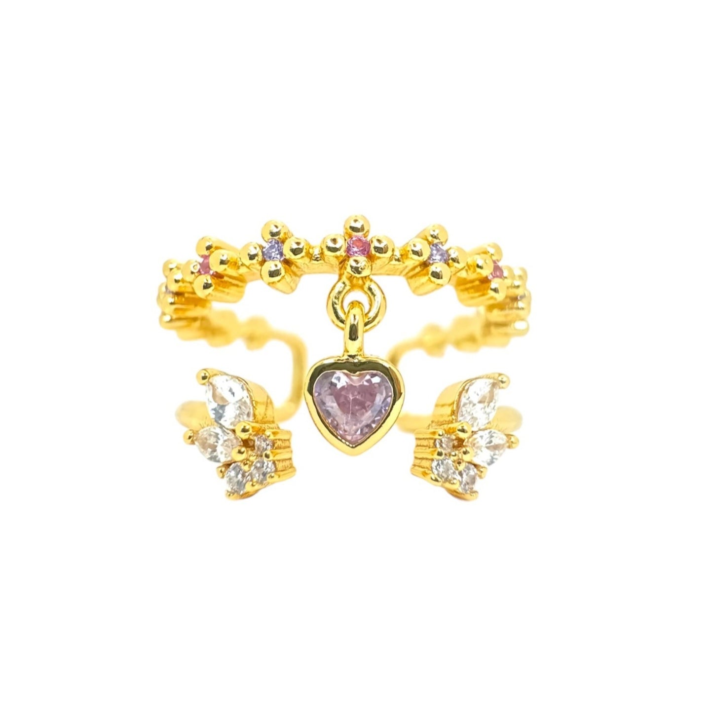 Guardian Angel Double Stack Ring (Bejeweled Edition)